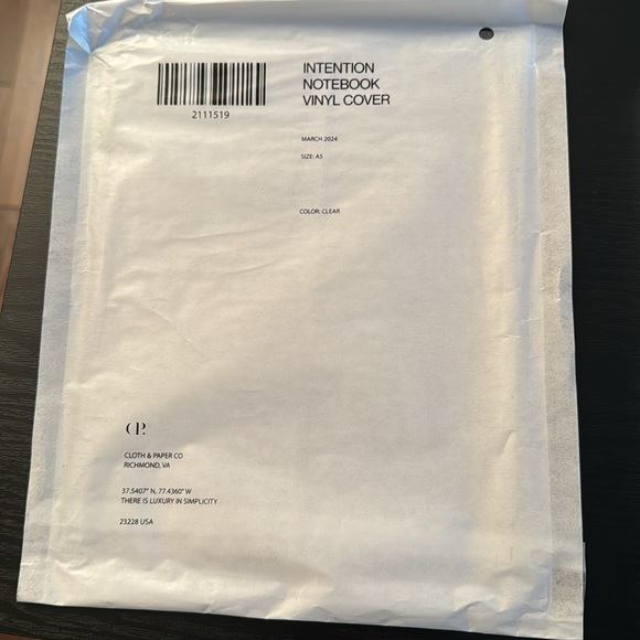 🏷️ NWT Cloth & Paper Intention Notebook + Vinyl Cover - Picture 6 of 6